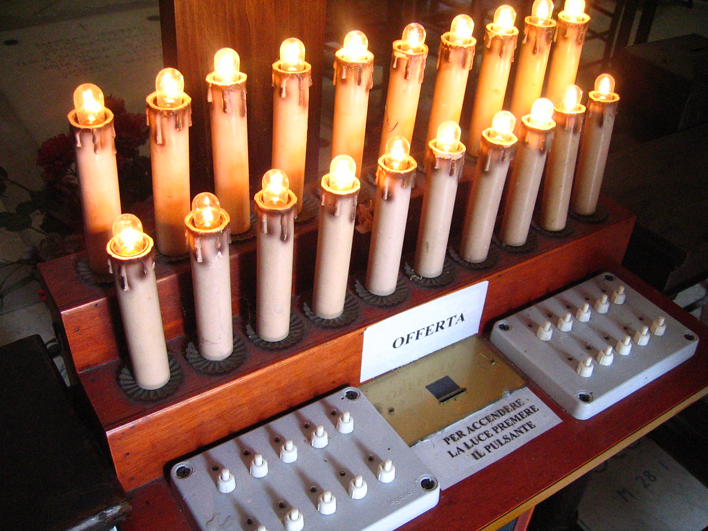 the latest in church swag These electric votive candles ar… Flickr