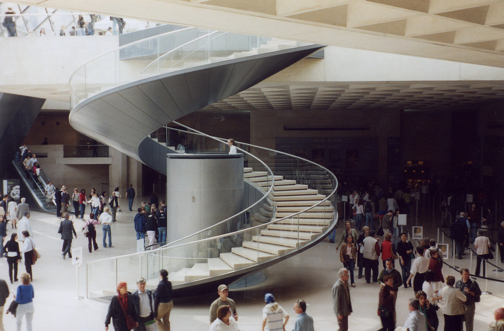 Louvre spiral staircase Under the glass pyramid Flickr