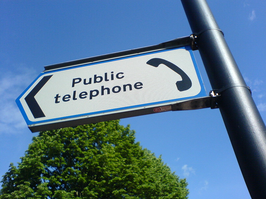 Public telephone Road signs on my way to work Gaetan Lee Flickr