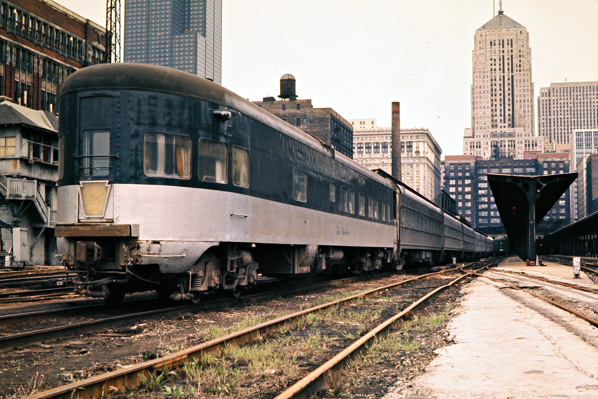 Observation car Reveler on Rock Island passenger train 68, the Quad