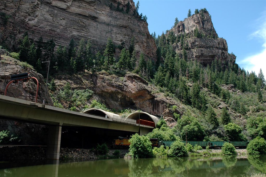 A Train at Hanging Lake Bridges and Tunnels, Glenwood Cany