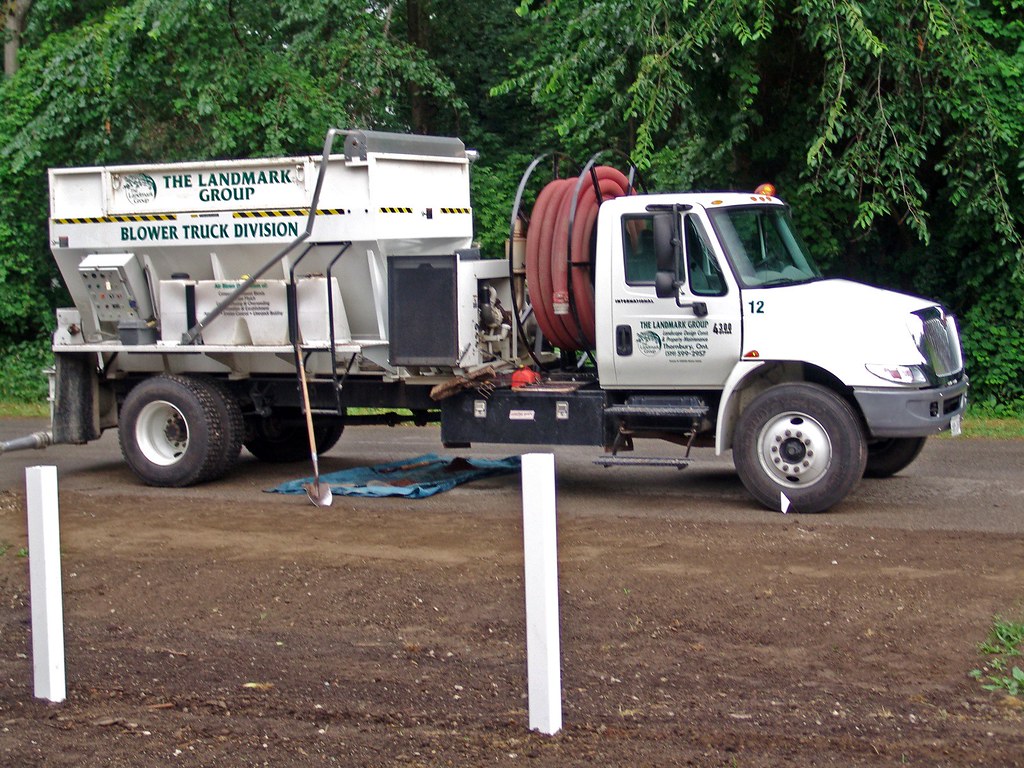 Blower Truck delivers cedar mulch This is the quick way to… Flickr