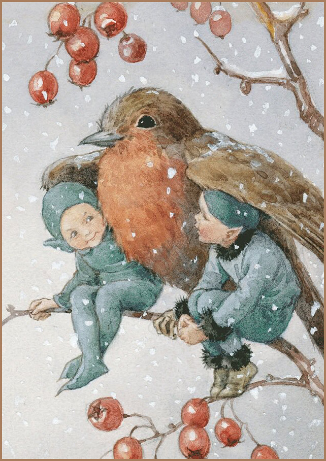 Margaret Tarrant "Mr Robin" vintage Christmas card Flickr