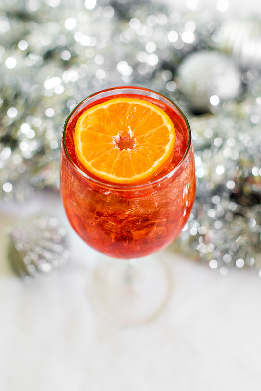 Light Aperol Spritz with homemade sparkling water in the know mom