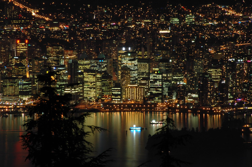 Vancouver at Night Vancouver BC as seen at night from atop… Flickr