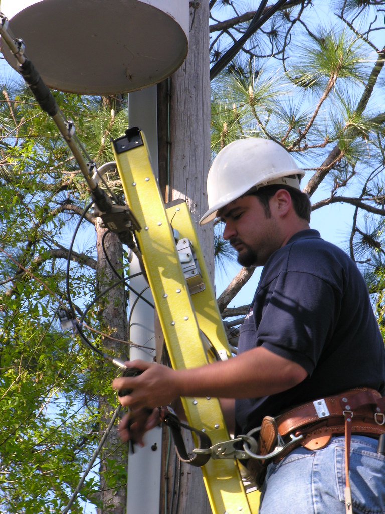Getting the Job Done Once the cable technician reached the… Flickr