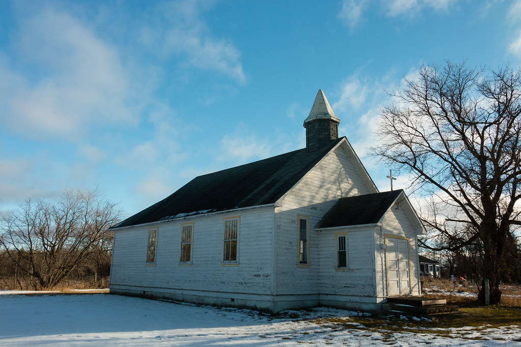 Abandoned Church Libau, MB Lauren Cox Flickr