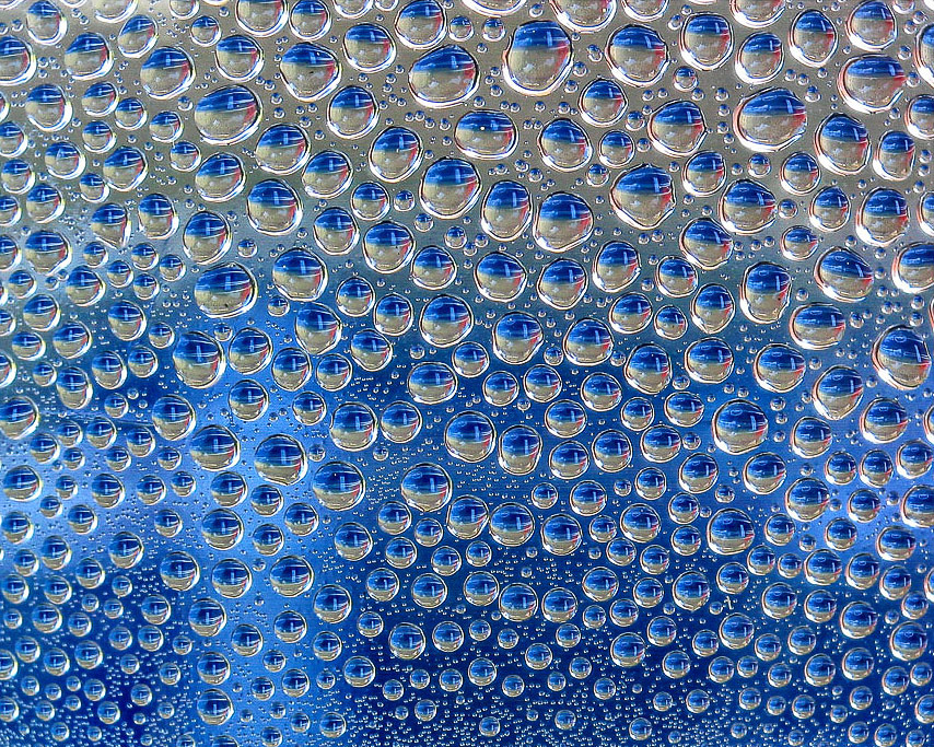 reverse lens macro of condensation inside a water bottle.… Flickr