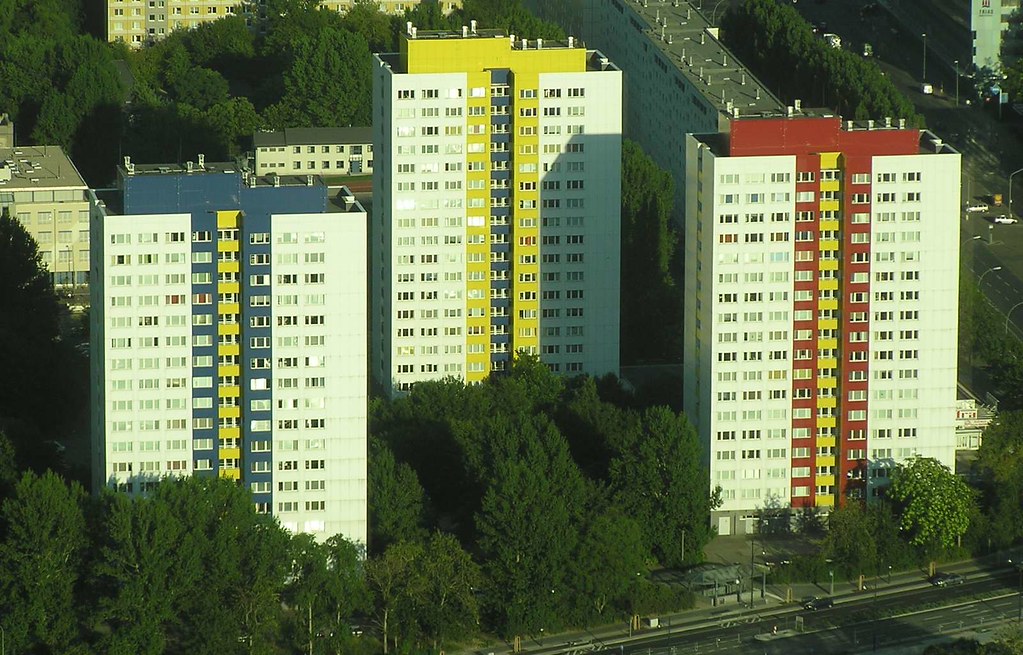 Highrise apartment blocks in East Berlin, Germany Flickr