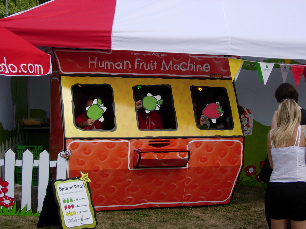 Ocado human fruit machine Lots of Ocado vouchers on offer.… Flickr