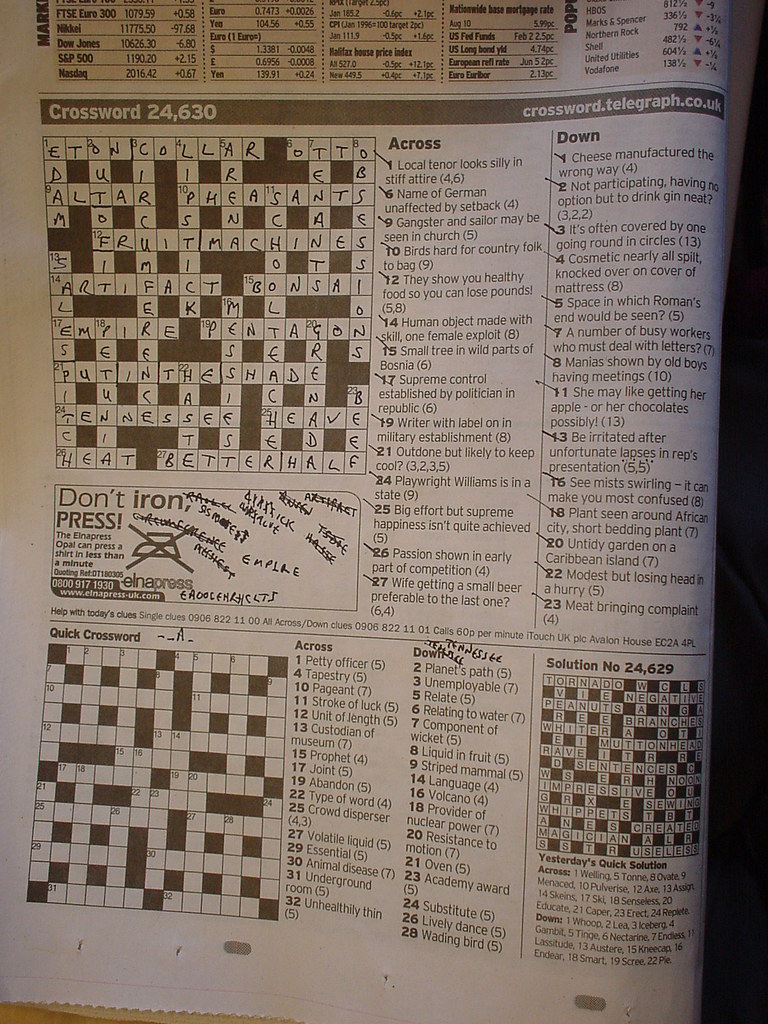 DSC02596 finished crossword se71 Flickr