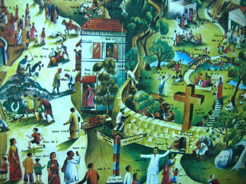 Broad and Narrow Way Famous Indian poster of the Broad