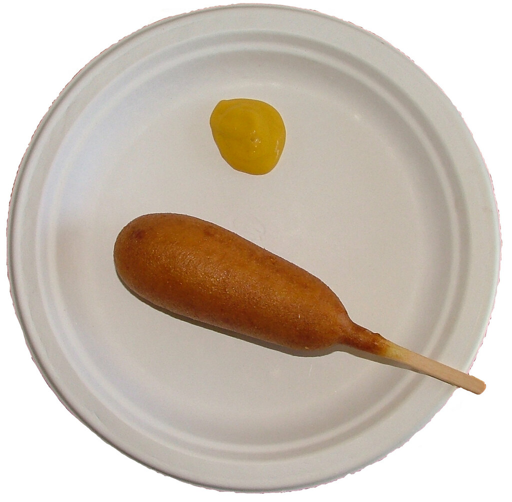 Corn dog. A corn dog and mustard. Jeffrey Beall Flickr