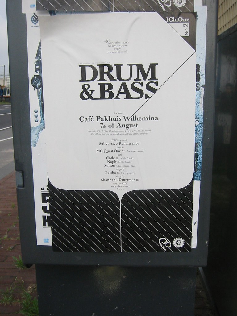 poster in the city of Amsterdam Drum&Bass design by Gabri… Flickr