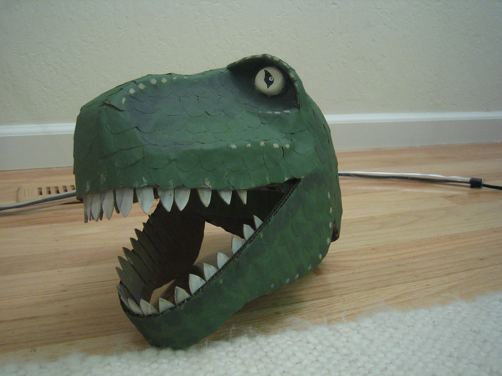 Trex Costume Head Front view of finished head. Eyes are m… Flickr