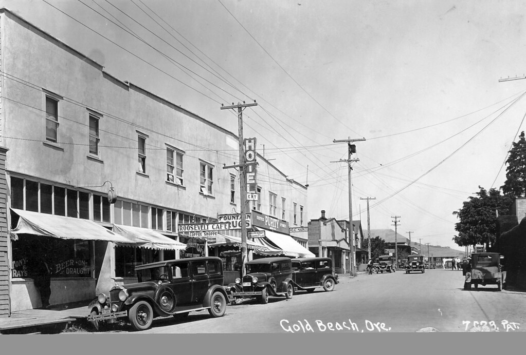 Downtown Gold Beach, Oregon 1930s Paul Colvin Flickr