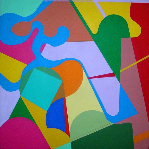 Color Study Geometric and Organic 2D Composition This