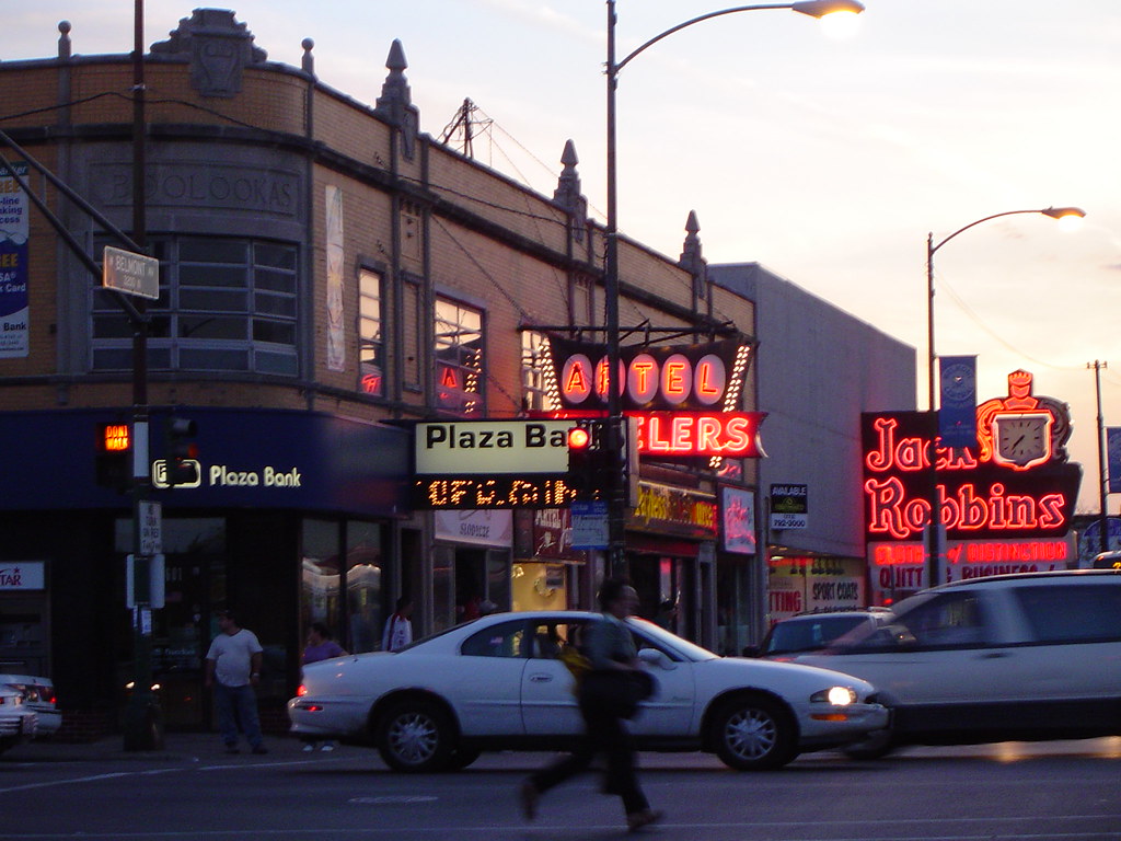 BelmontCentral Shopping District, Chicago BWChicago Flickr