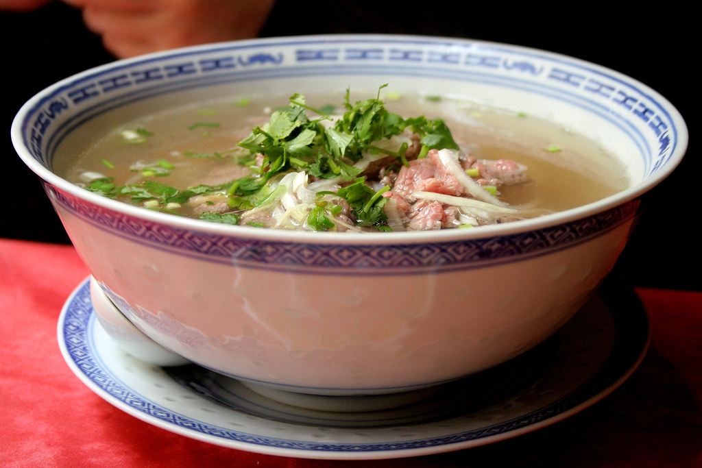 large bowl of beef pho 8.50 euros It was satisfying and qu… Flickr