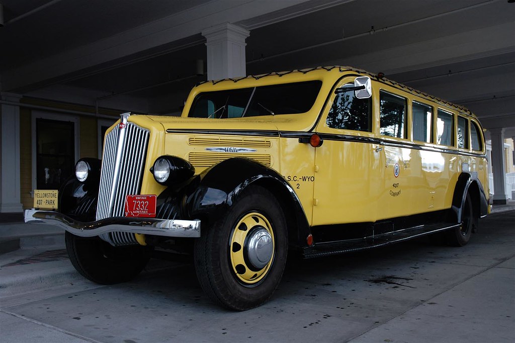 1937 Touring Bus, Yellowstone National Park, Wyoming Flickr
