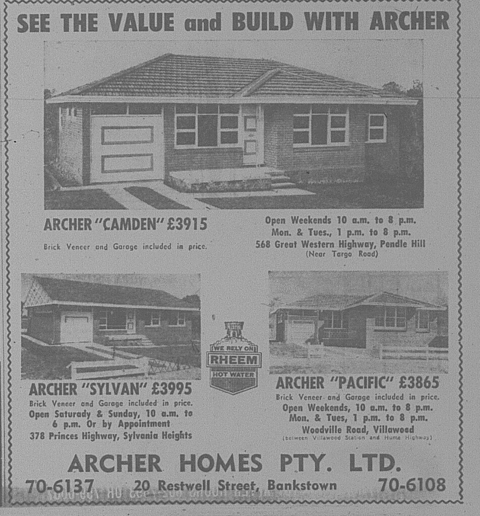 Fab Sydney Flashbacks Property Advert of the Week Archer Homes