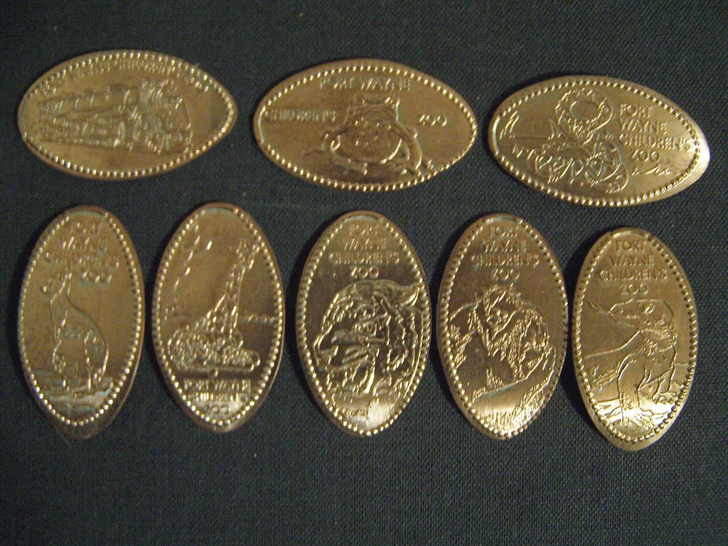 Elongated pennies pressed at the zoo Fort Wayne Zoo in Ind… Flickr
