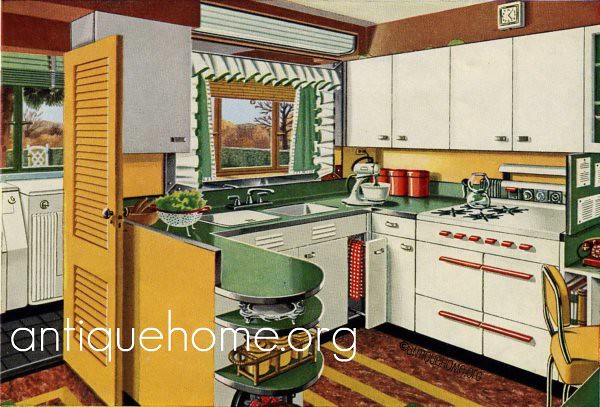 1950 Kitchen 1950s Kitchen Design with green, yellow, and … Flickr