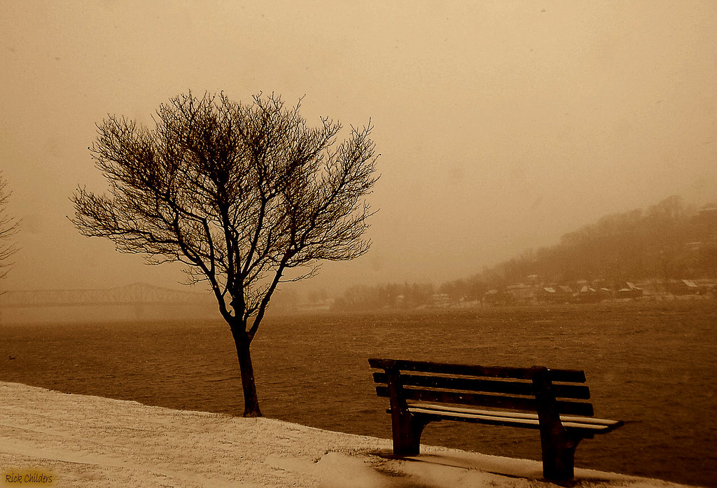 Dreary Winter's Day View LARGE on black background That's … Flickr