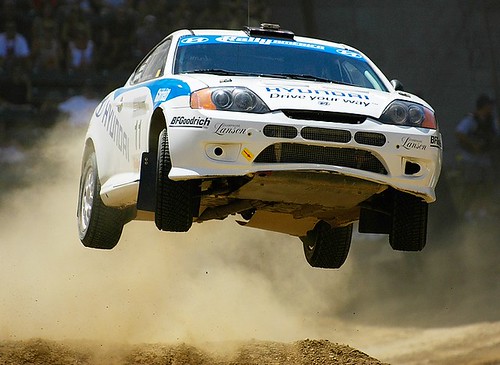 X Games Rally Car Racing A rally car gets huge air off of … Flickr