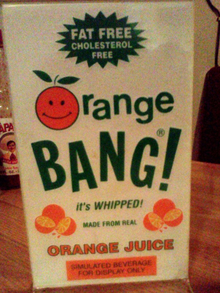 Orange Bang! Fail! says made with REAL orange juice then a… Flickr