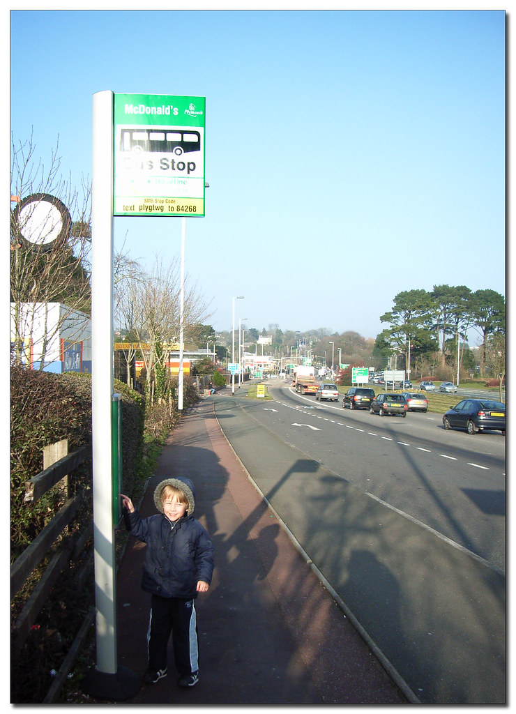 New bus stop outside McDonalds Crownhill Plymouth Graham Richardson