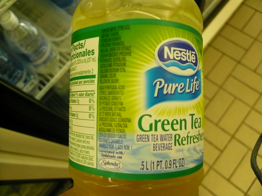 Nestle "Pure" Green Tea Water Beverage is full of chemical… Flickr