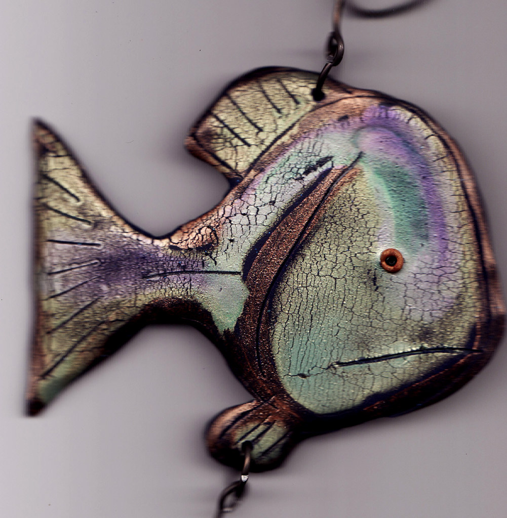 Fish Wall Hanging detail aMused Creations Flickr