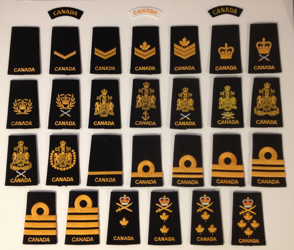 Canadian Navy Rank Set Male Epaulettes Ranks Canada Armed … Flickr