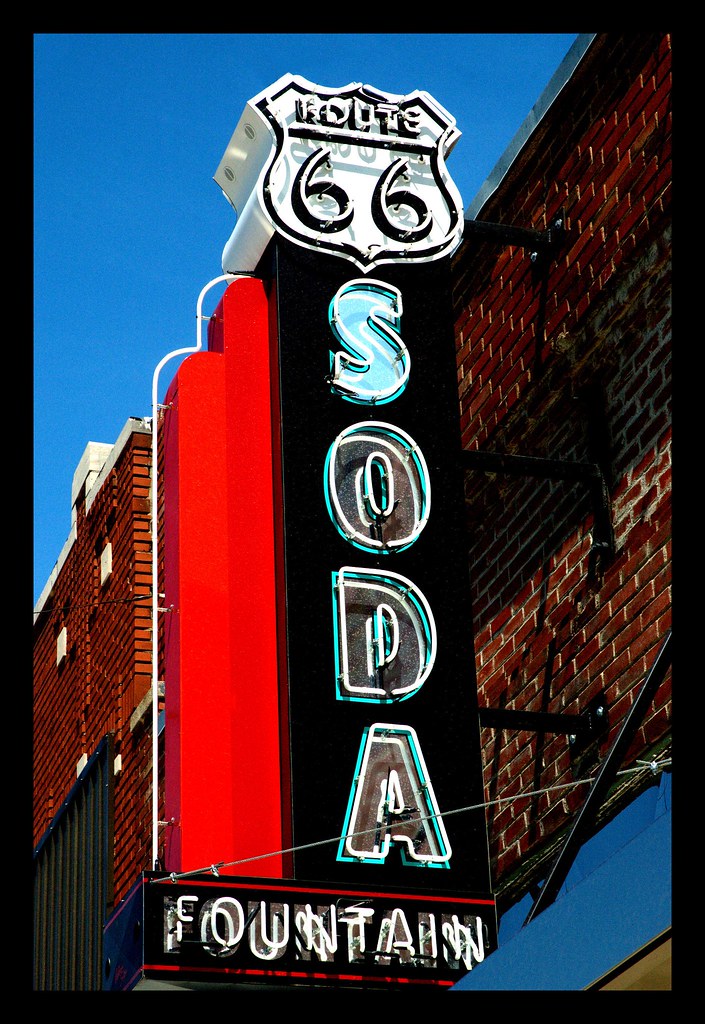 Route 66 Soda Fountain Baxter Springs, Kansas frank thompson photos