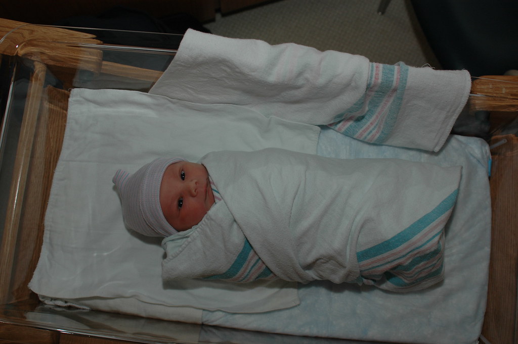 Baby Burrito Wrapped up like a burrito in the hospital tra… Flickr