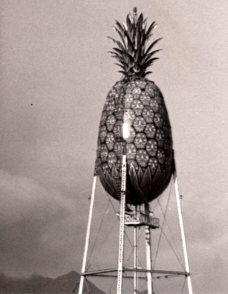 1956 The Landmark Dole Pineapple Water Tower, Honolulu Flickr