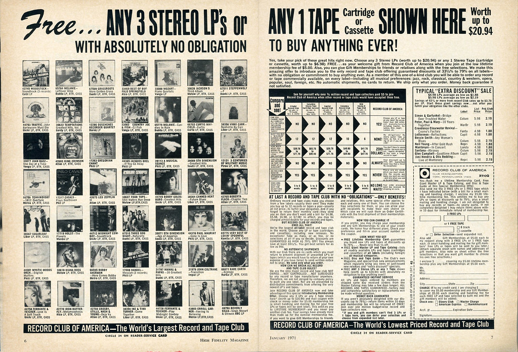Record Club of America January 1971 Nesster Flickr