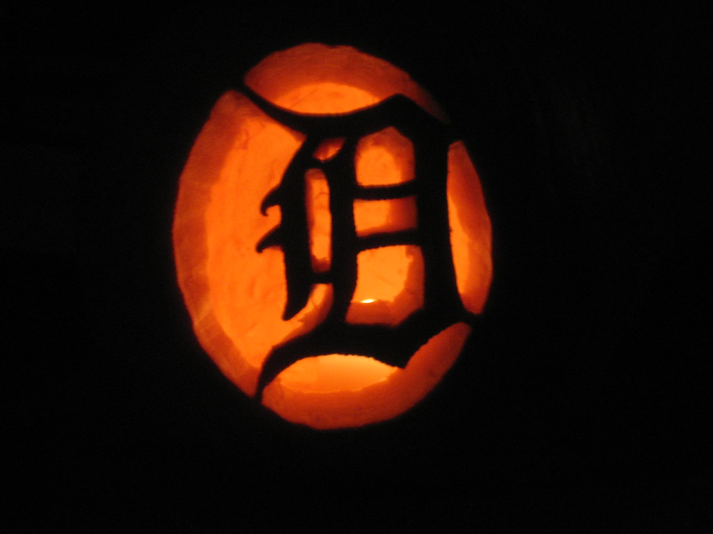 Detroit Tigers Pumpkin Karen carved this one. Flickr