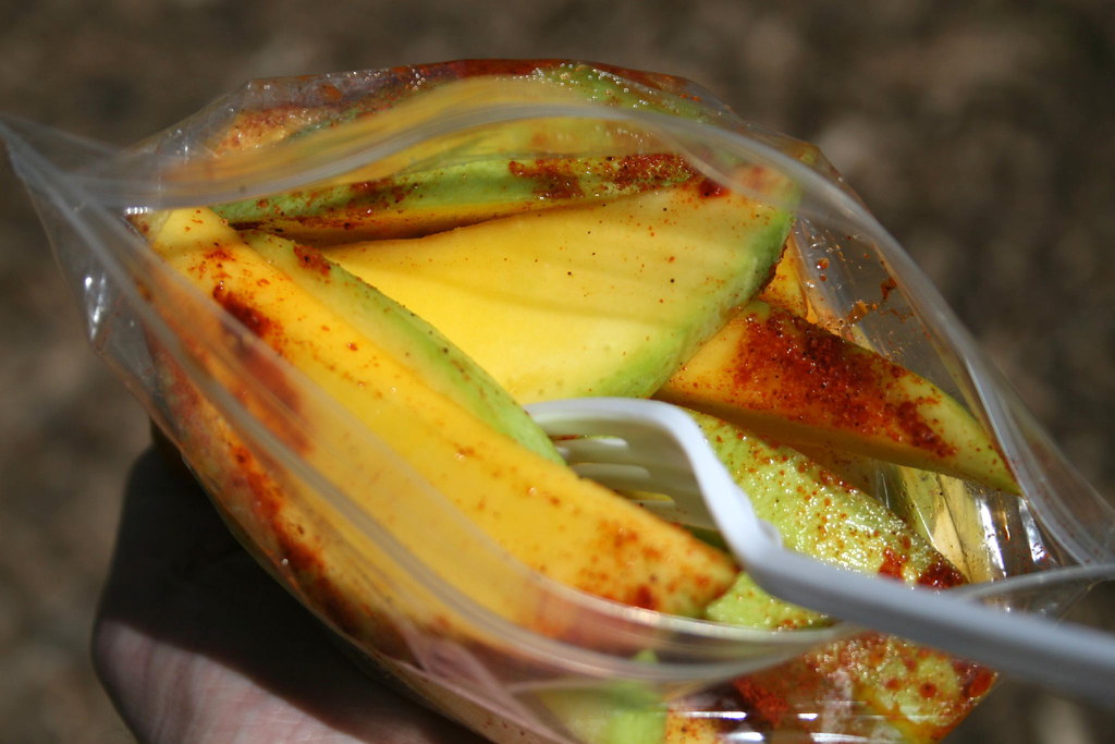 Mango with lime juice and chili powder from the Vaquero Fr… Flickr