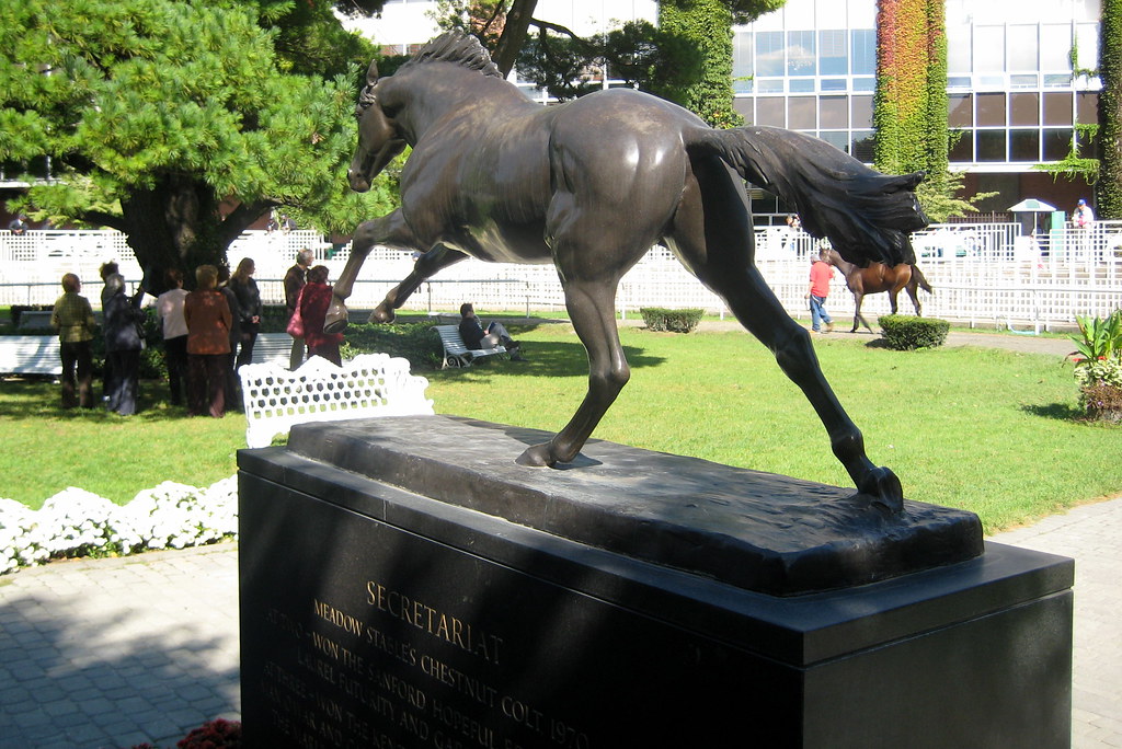 NY Long Island Belmont Park Secretariat Statue Flickr