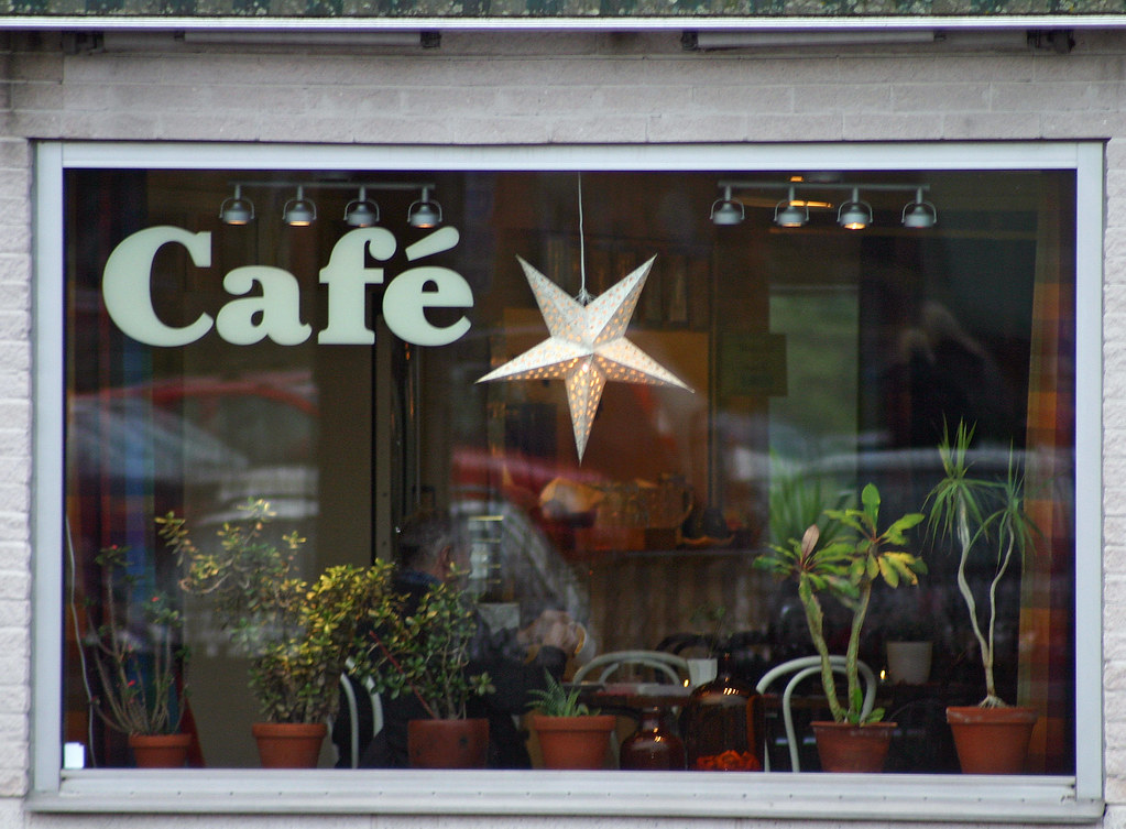 Café Window A café window at Handenterminalen. If you want… Flickr
