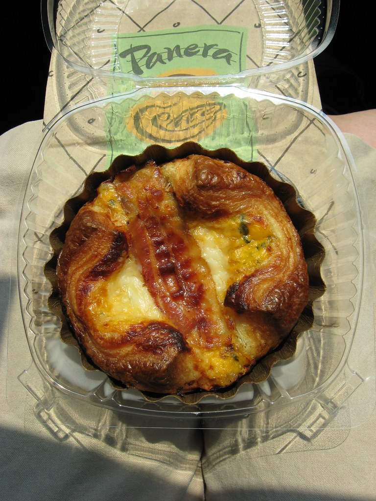 Panera Bread Spinach and bacon baked egg souffle My