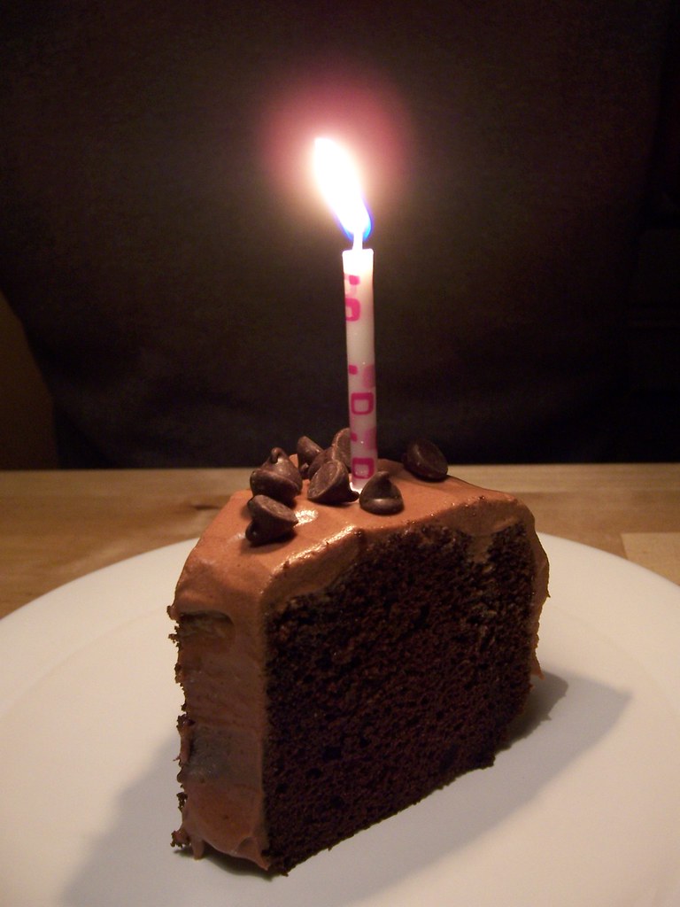 Chocolate cake with candle paperseed Flickr