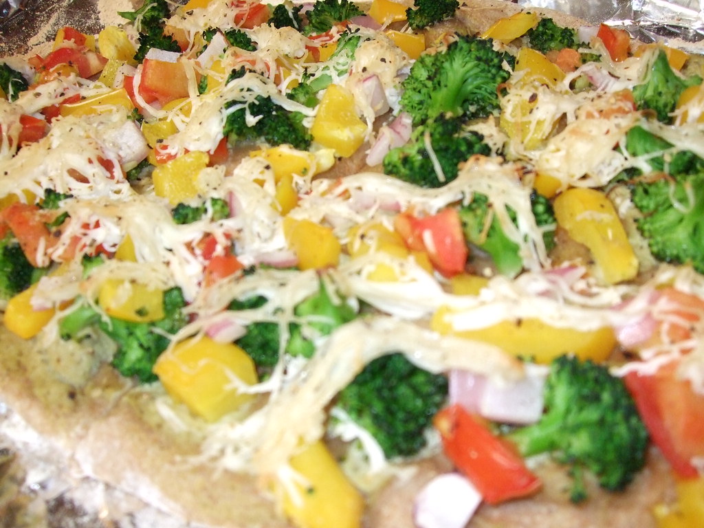 Mexican Pizza w/ Soy monterrey jack cheese My own recipe Sharon