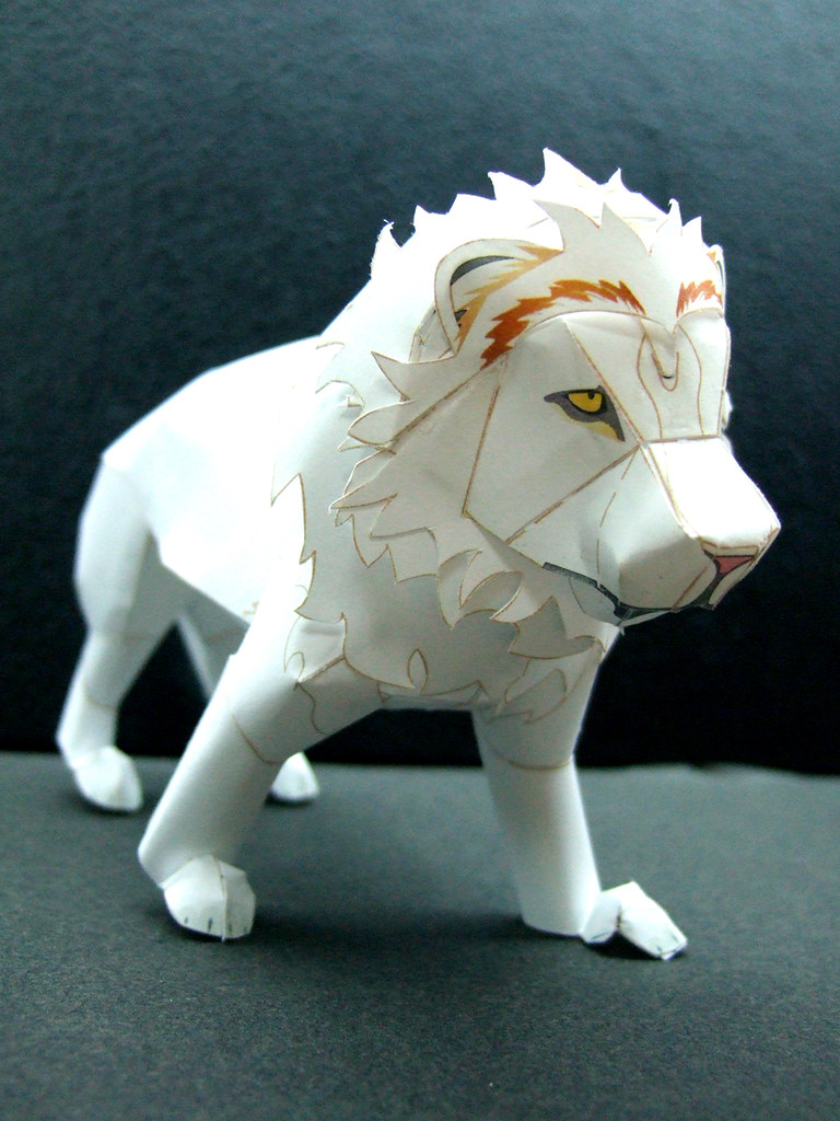 Lion Papercraft White Lion Papercraft from Yamaha Xin Yan Yang Flickr