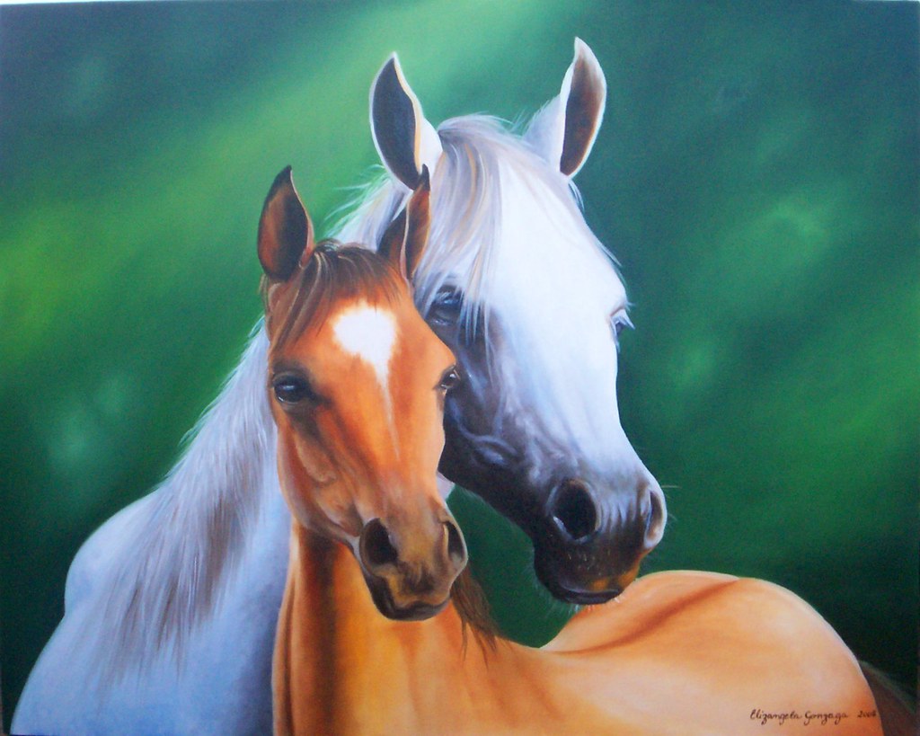 Pinturas De Cavalos Em Telas GA87 Ivango
