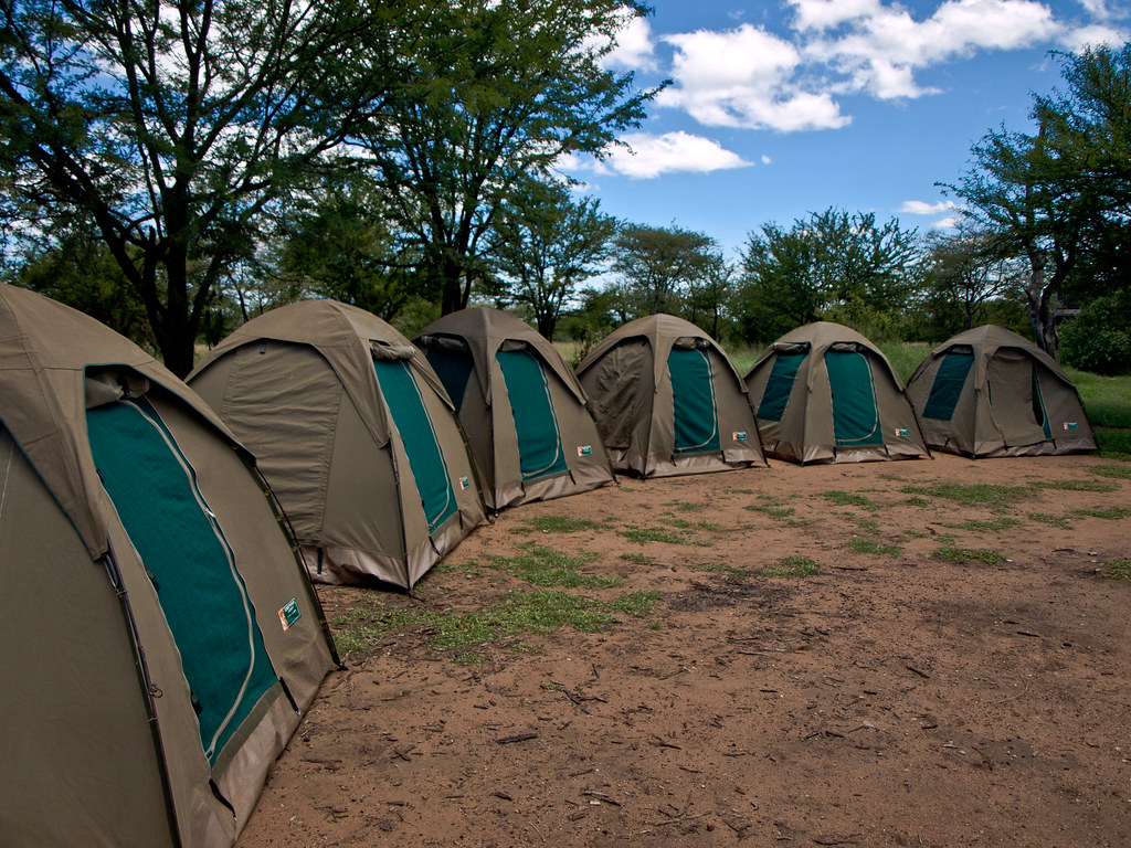Tents at Ngiri Campsite Row of tents at the Ngiri Campsite… Flickr