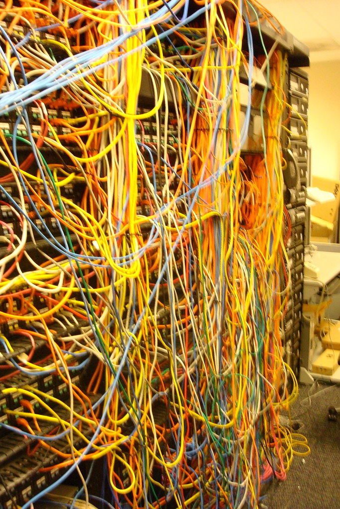 Wiring Closet What a mess NBC5 IT Guys Flickr