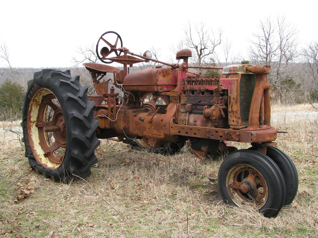 Old Tractor Has had parts robbed from engine. McCurtian, O… dale